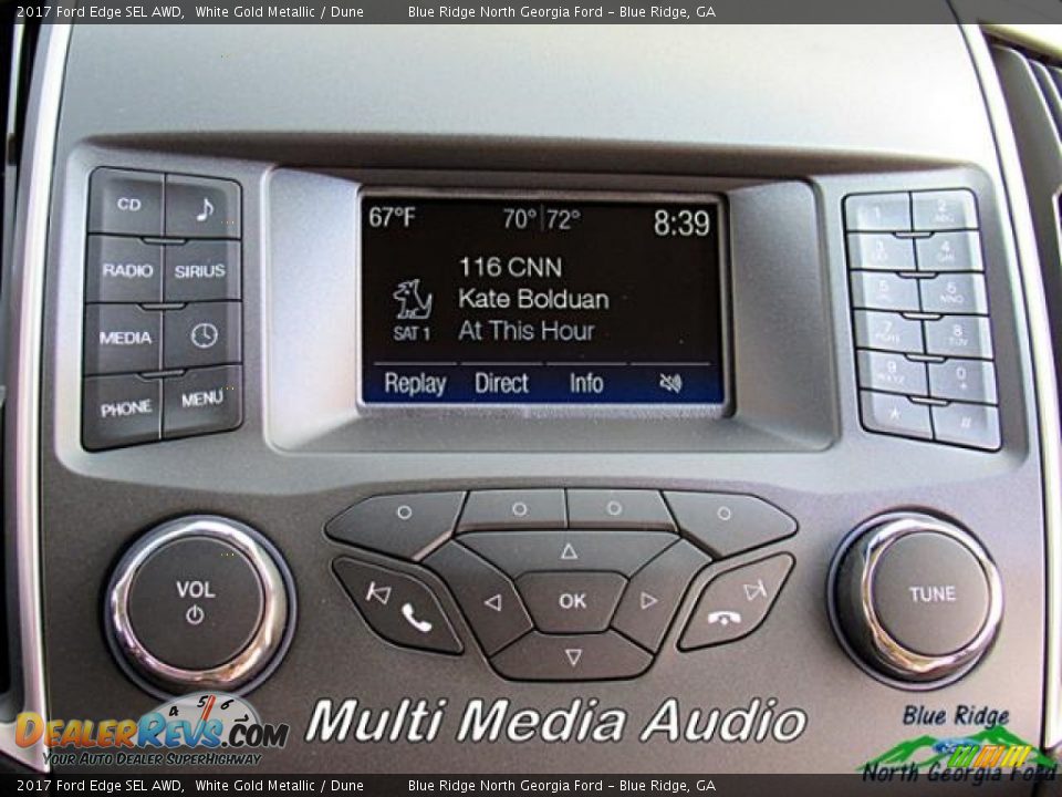 2017 Ford Edge SEL AWD White Gold Metallic / Dune Photo #23