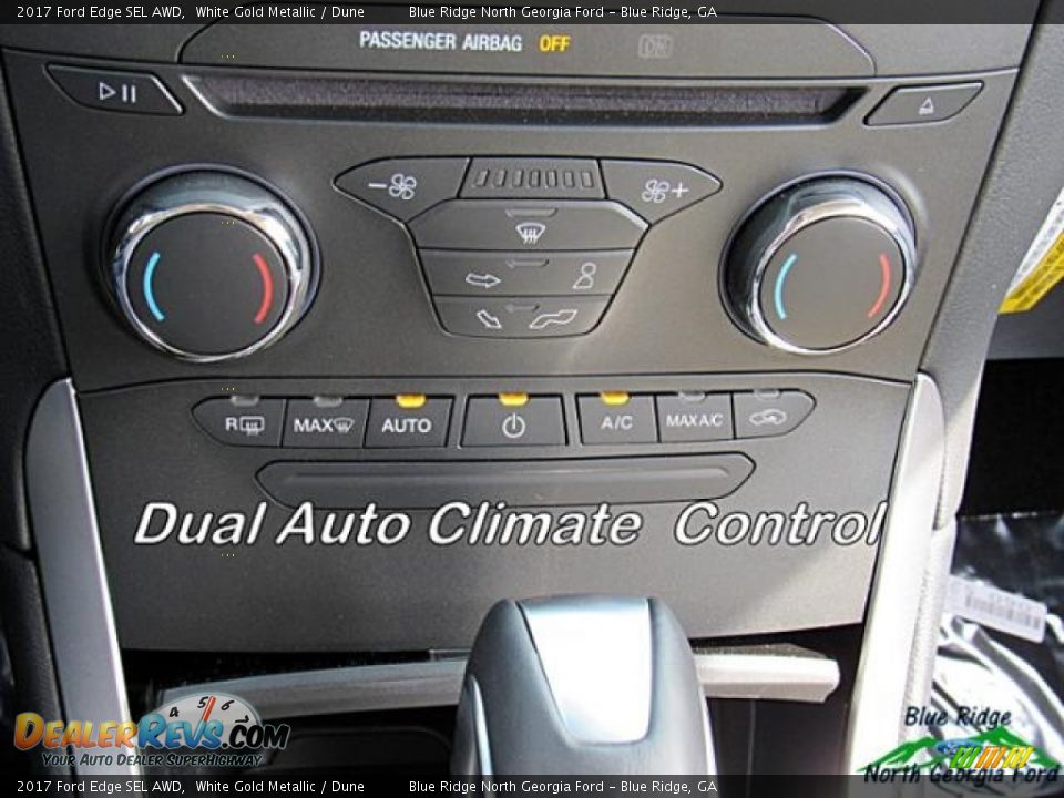 2017 Ford Edge SEL AWD White Gold Metallic / Dune Photo #24