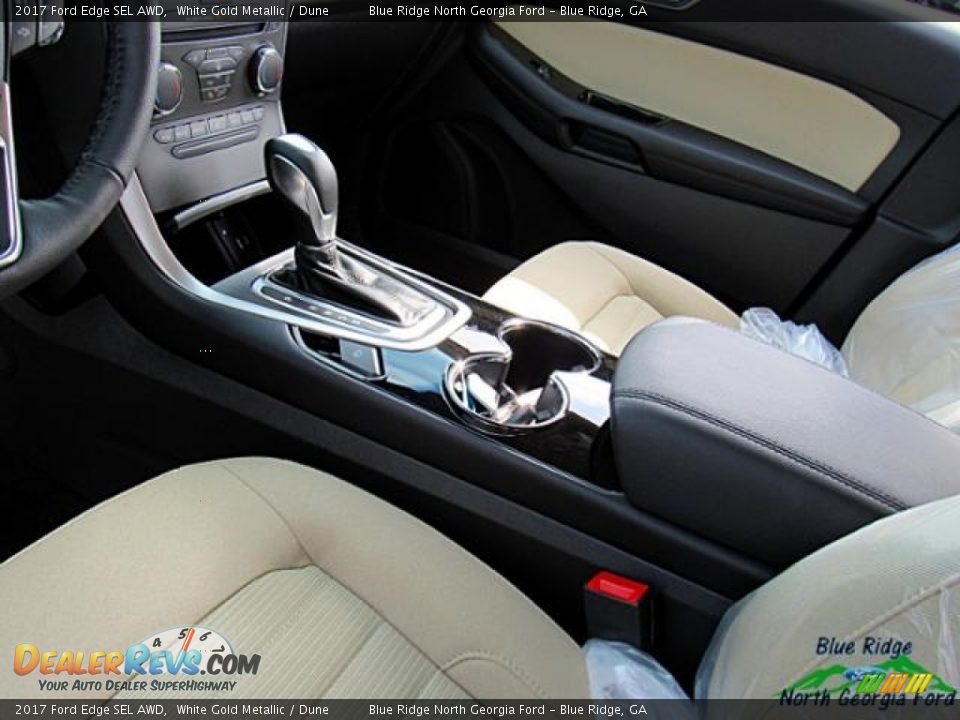 2017 Ford Edge SEL AWD White Gold Metallic / Dune Photo #26