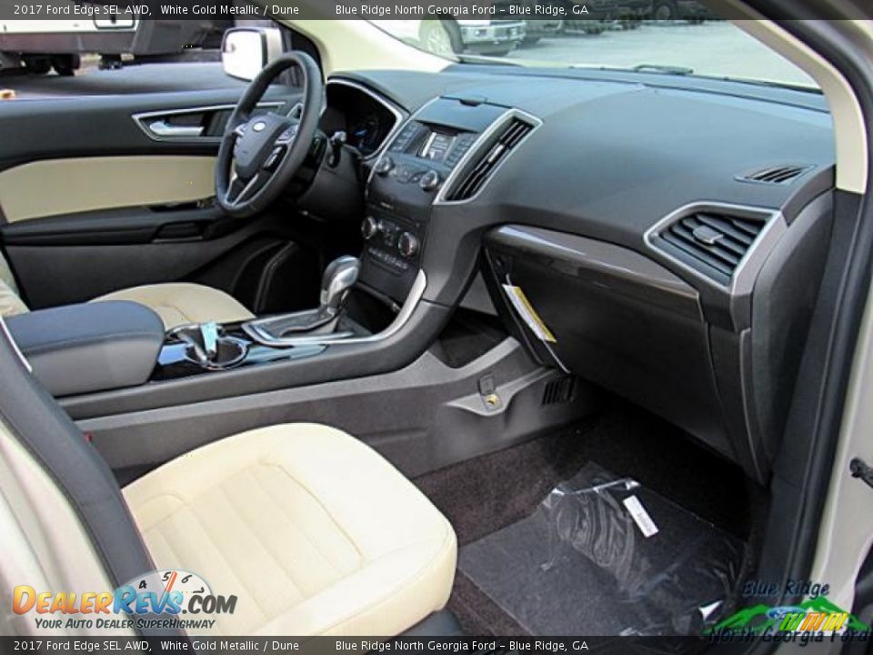 2017 Ford Edge SEL AWD White Gold Metallic / Dune Photo #29