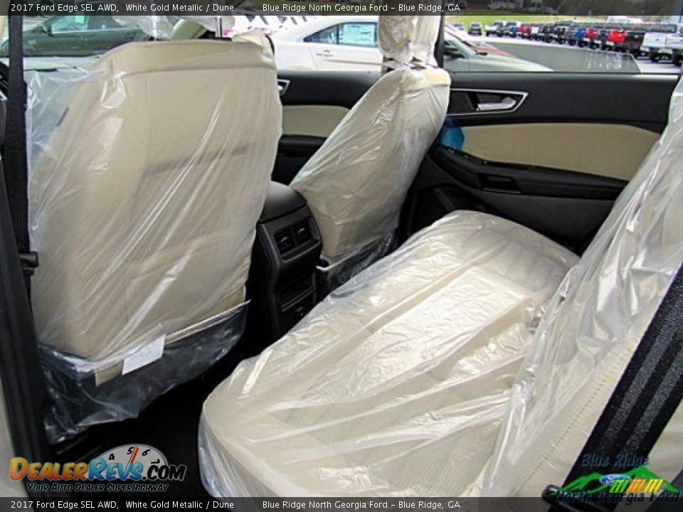 2017 Ford Edge SEL AWD White Gold Metallic / Dune Photo #30