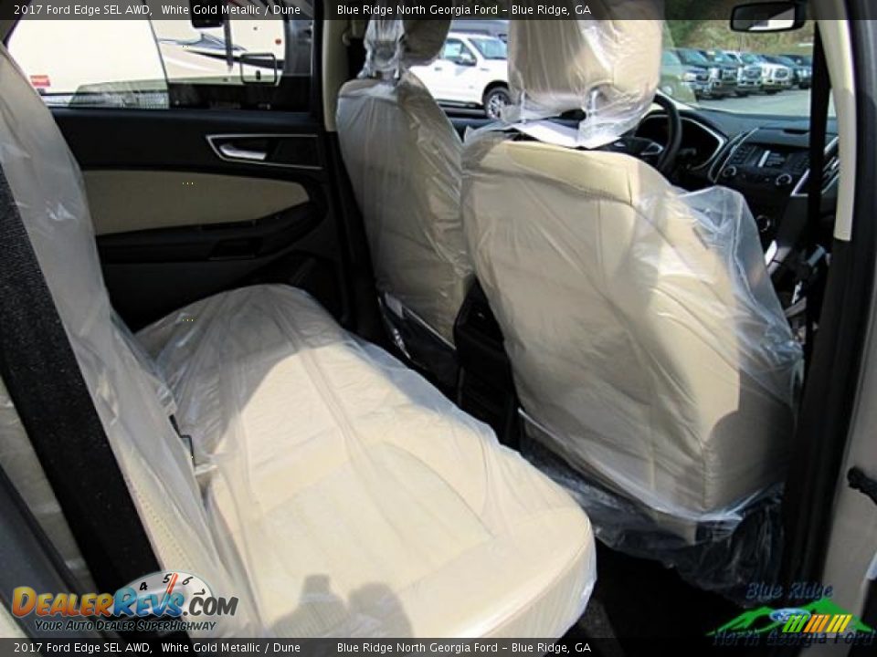 2017 Ford Edge SEL AWD White Gold Metallic / Dune Photo #31