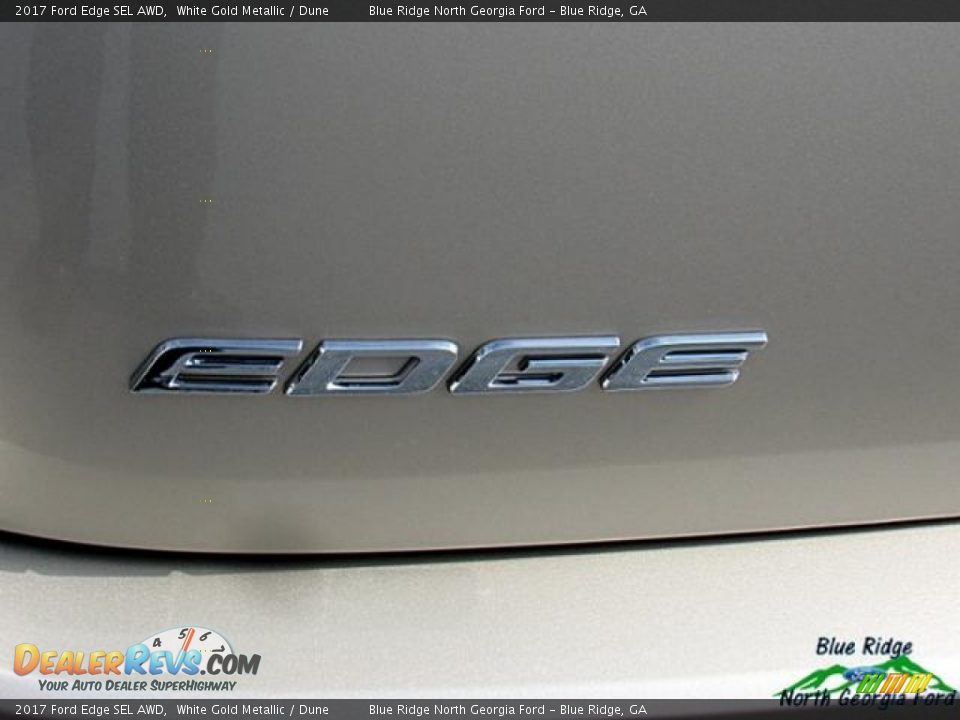 2017 Ford Edge SEL AWD White Gold Metallic / Dune Photo #36