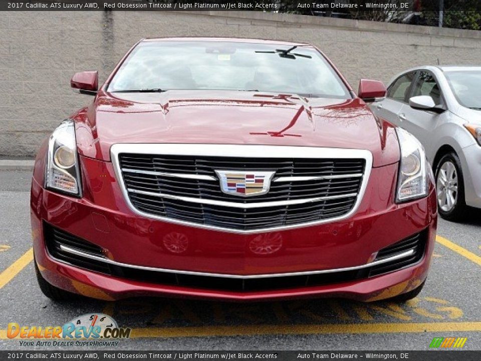 2017 Cadillac ATS Luxury AWD Red Obsession Tintcoat / Light Platinum w/Jet Black Accents Photo #2