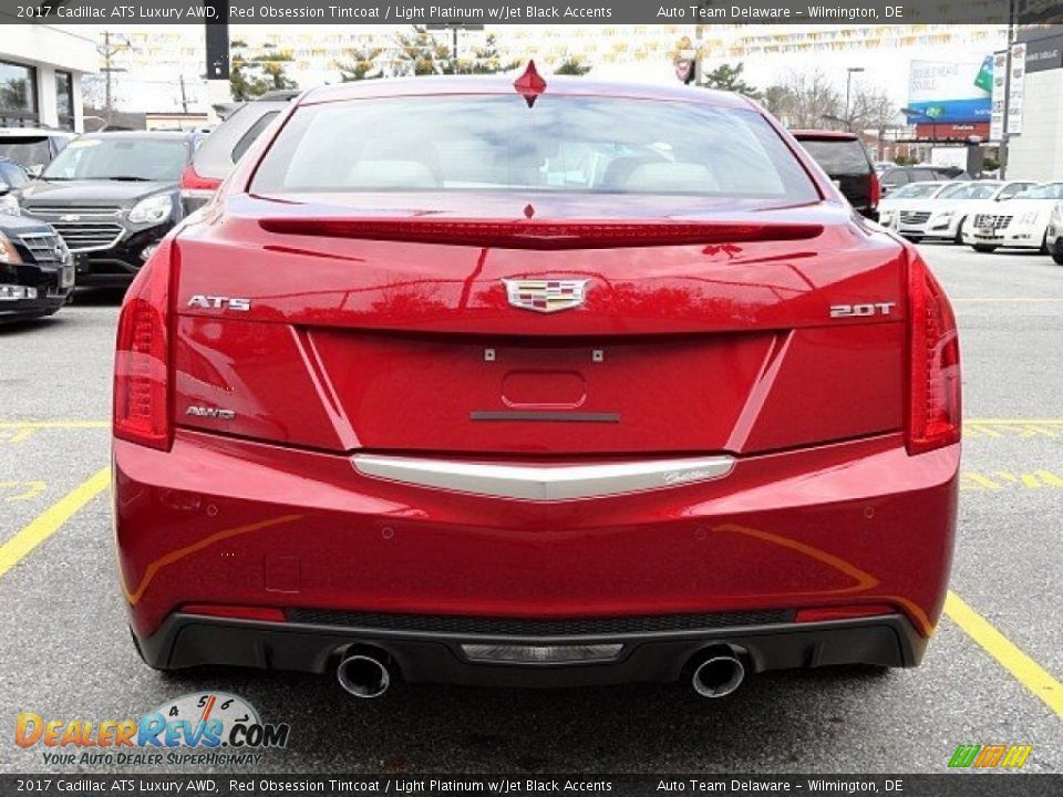 2017 Cadillac ATS Luxury AWD Red Obsession Tintcoat / Light Platinum w/Jet Black Accents Photo #5