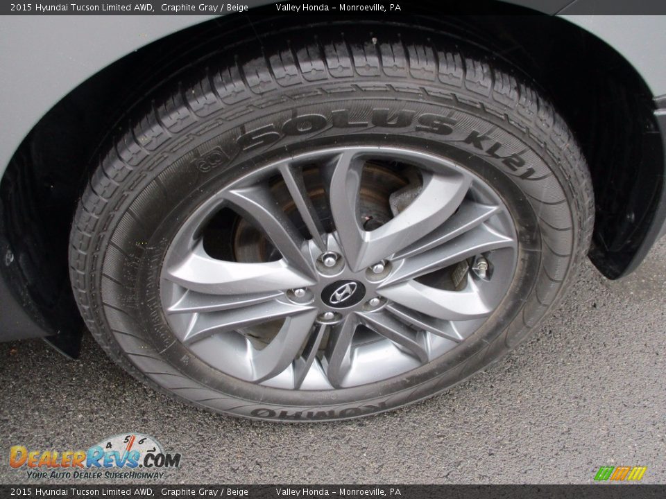 2015 Hyundai Tucson Limited AWD Graphite Gray / Beige Photo #3