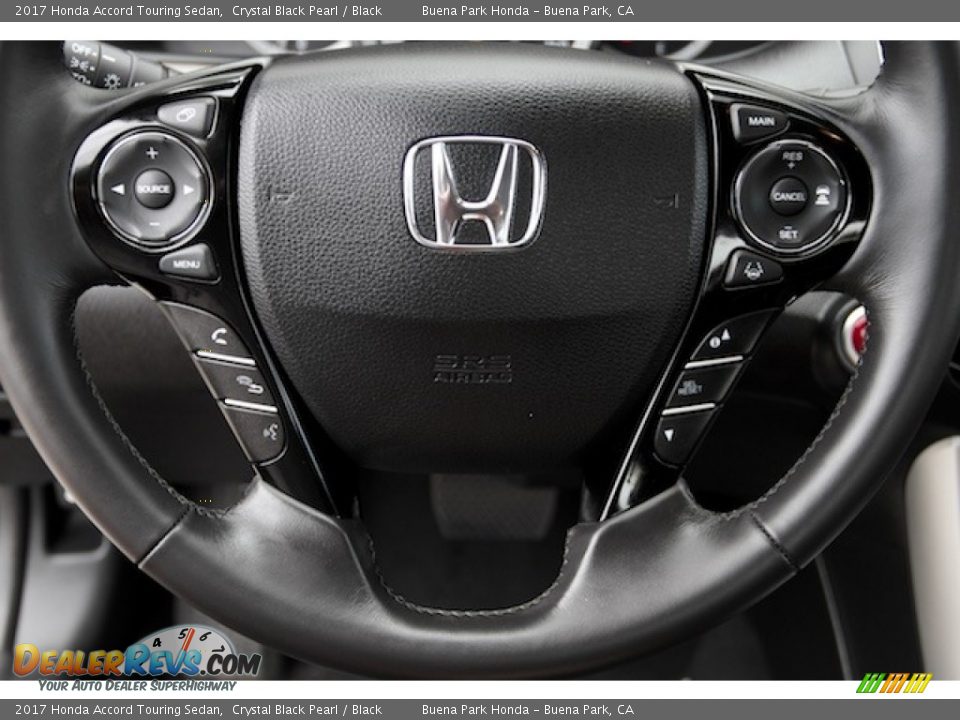 2017 Honda Accord Touring Sedan Crystal Black Pearl / Black Photo #10