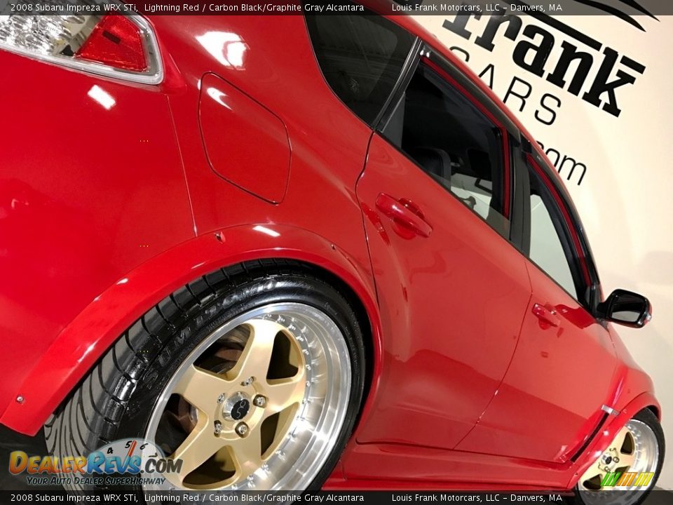 2008 Subaru Impreza WRX STi Lightning Red / Carbon Black/Graphite Gray Alcantara Photo #21