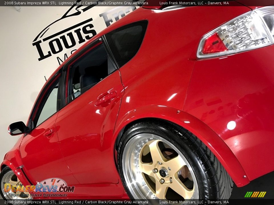 2008 Subaru Impreza WRX STi Lightning Red / Carbon Black/Graphite Gray Alcantara Photo #23