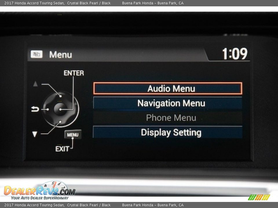 2017 Honda Accord Touring Sedan Crystal Black Pearl / Black Photo #16