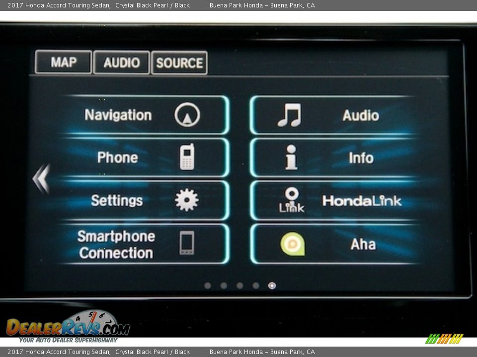 2017 Honda Accord Touring Sedan Crystal Black Pearl / Black Photo #17
