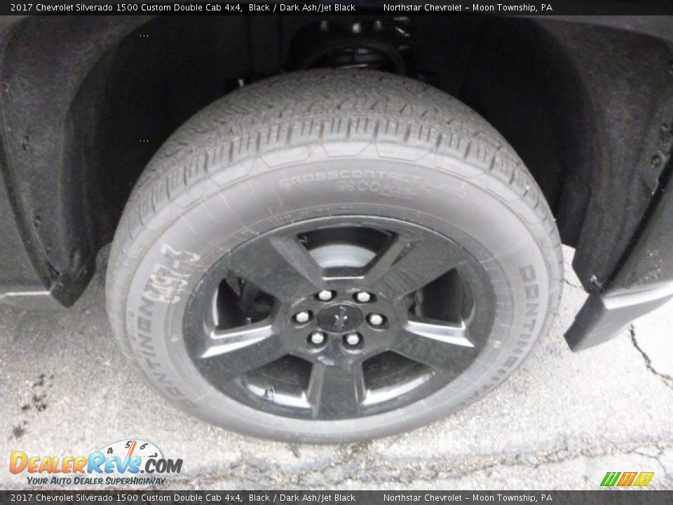 2017 Chevrolet Silverado 1500 Custom Double Cab 4x4 Black / Dark Ash/Jet Black Photo #9