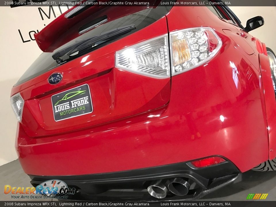 2008 Subaru Impreza WRX STi Lightning Red / Carbon Black/Graphite Gray Alcantara Photo #27