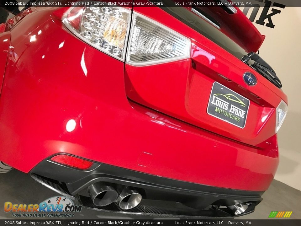 2008 Subaru Impreza WRX STi Lightning Red / Carbon Black/Graphite Gray Alcantara Photo #29
