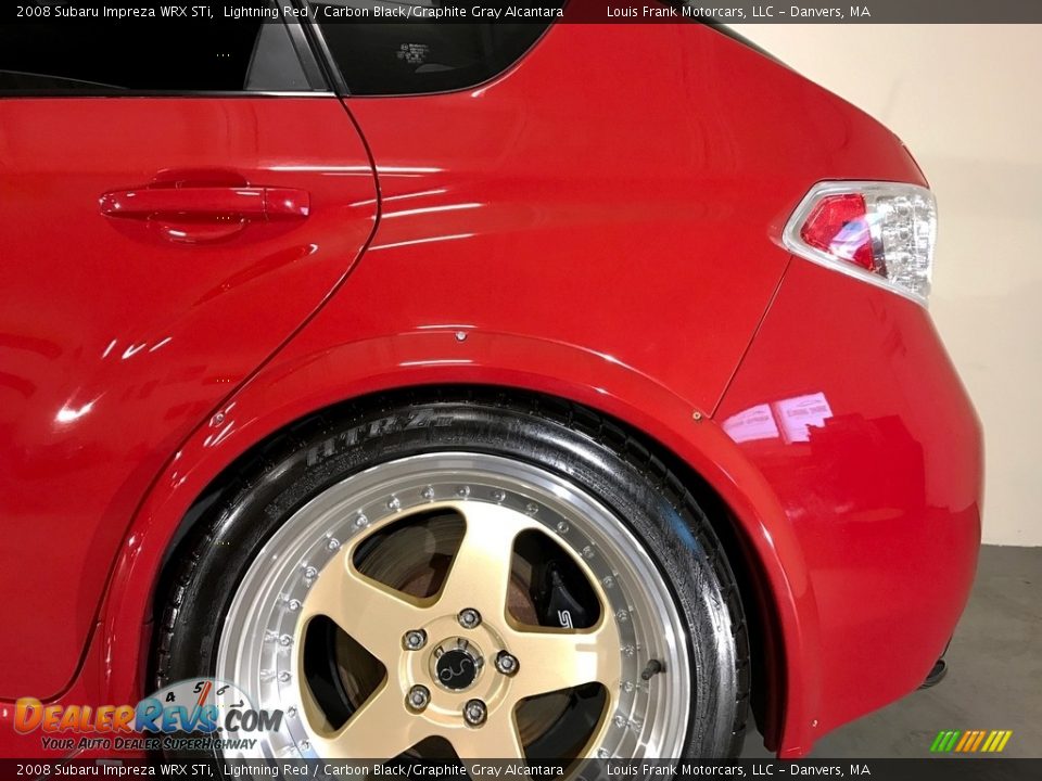 2008 Subaru Impreza WRX STi Lightning Red / Carbon Black/Graphite Gray Alcantara Photo #36