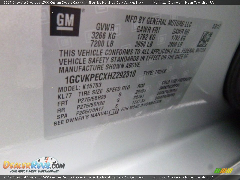 2017 Chevrolet Silverado 1500 Custom Double Cab 4x4 Silver Ice Metallic / Dark Ash/Jet Black Photo #16