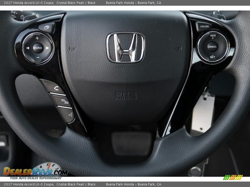 2017 Honda Accord LX-S Coupe Crystal Black Pearl / Black Photo #9