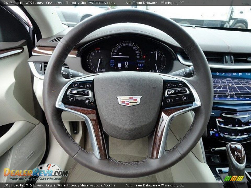 2017 Cadillac XTS Luxury Crystal White Tricoat / Shale w/Cocoa Accents Photo #22