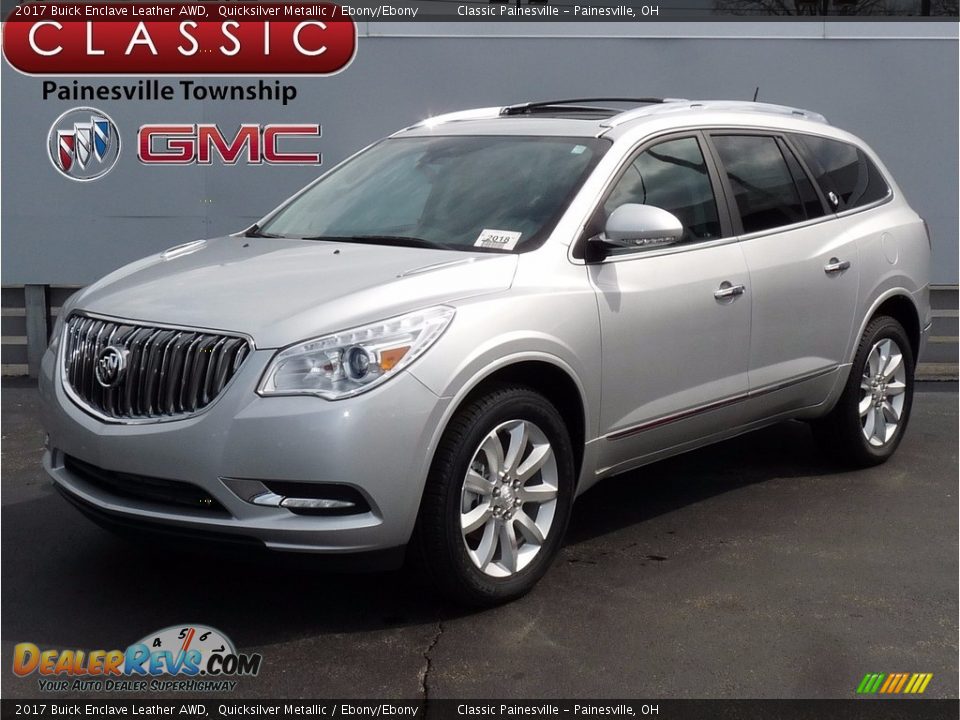 2017 Buick Enclave Leather AWD Quicksilver Metallic / Ebony/Ebony Photo #1