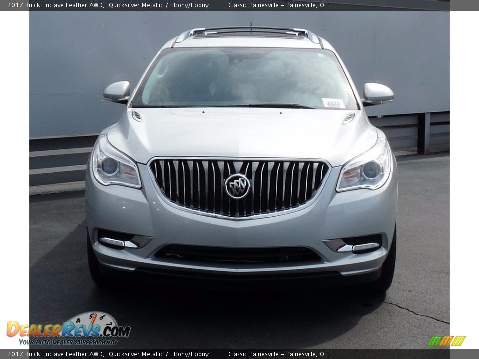 2017 Buick Enclave Leather AWD Quicksilver Metallic / Ebony/Ebony Photo #4