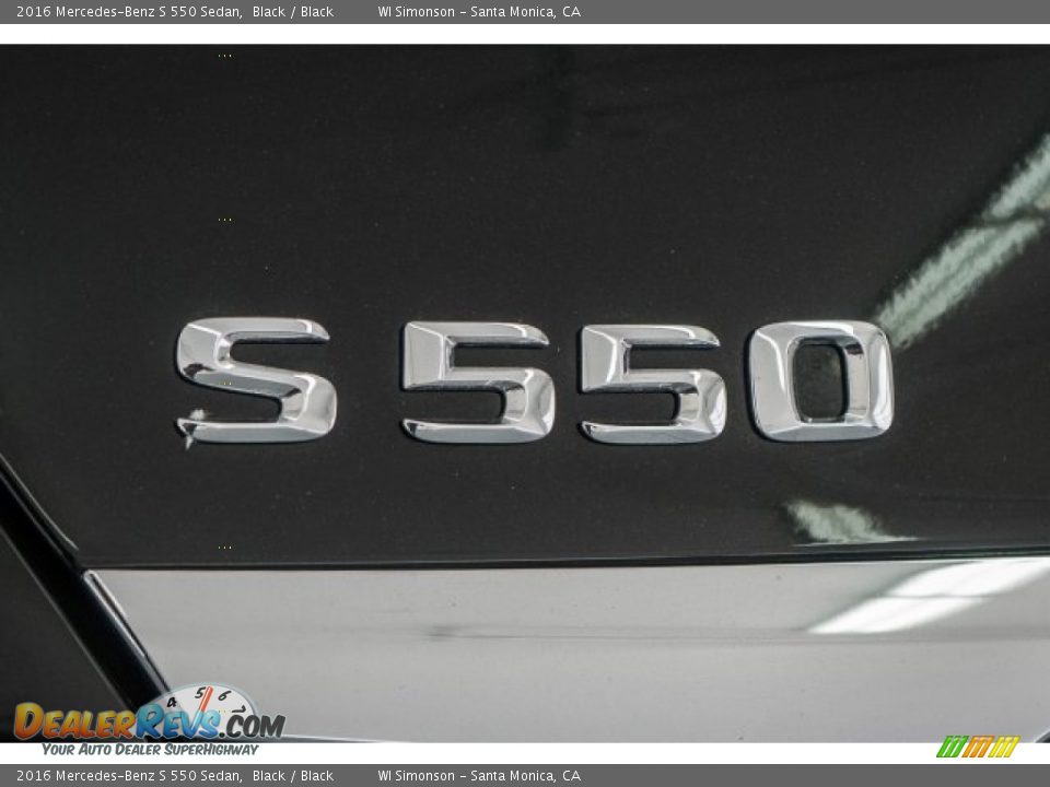 2016 Mercedes-Benz S 550 Sedan Black / Black Photo #7