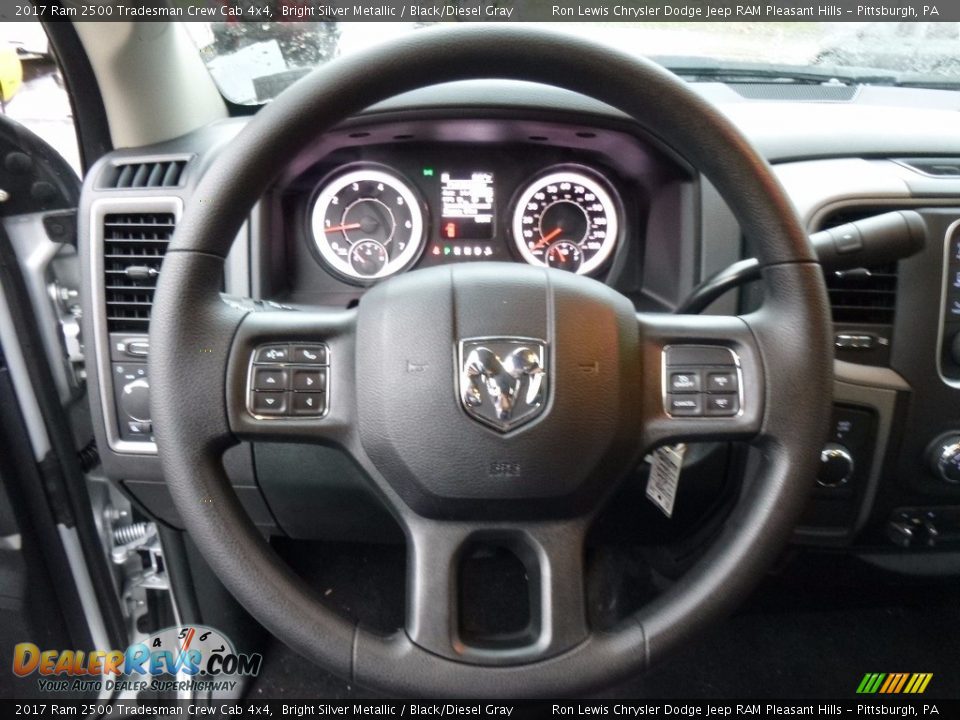 2017 Ram 2500 Tradesman Crew Cab 4x4 Bright Silver Metallic / Black/Diesel Gray Photo #17