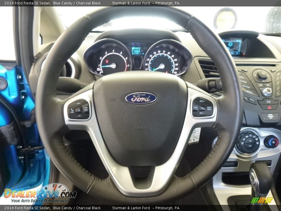 2014 Ford Fiesta SE Sedan Blue Candy / Charcoal Black Photo #13