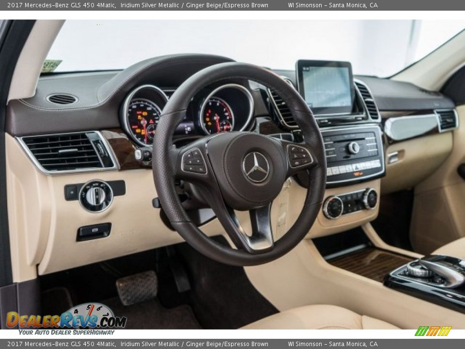 2017 Mercedes-Benz GLS 450 4Matic Iridium Silver Metallic / Ginger Beige/Espresso Brown Photo #5