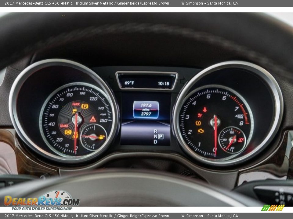 2017 Mercedes-Benz GLS 450 4Matic Iridium Silver Metallic / Ginger Beige/Espresso Brown Photo #7