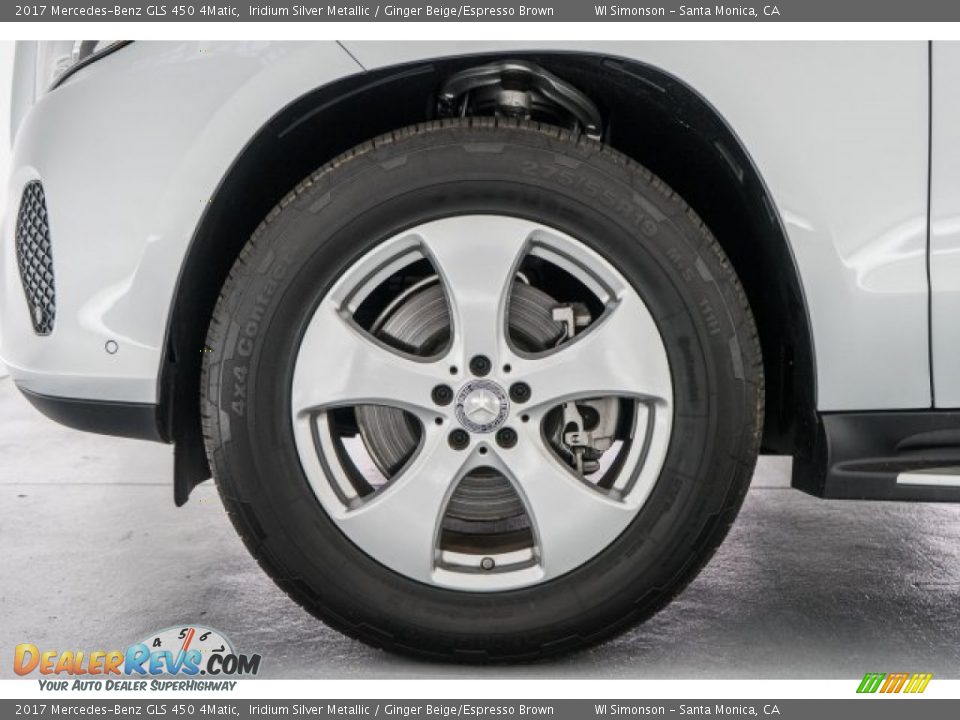 2017 Mercedes-Benz GLS 450 4Matic Iridium Silver Metallic / Ginger Beige/Espresso Brown Photo #10