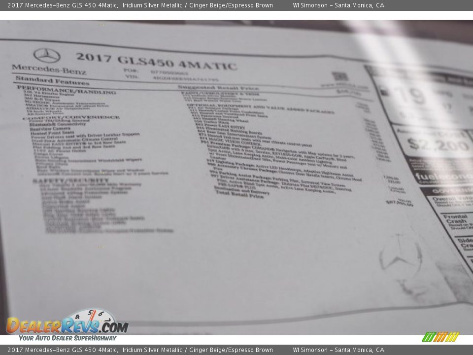 2017 Mercedes-Benz GLS 450 4Matic Iridium Silver Metallic / Ginger Beige/Espresso Brown Photo #11