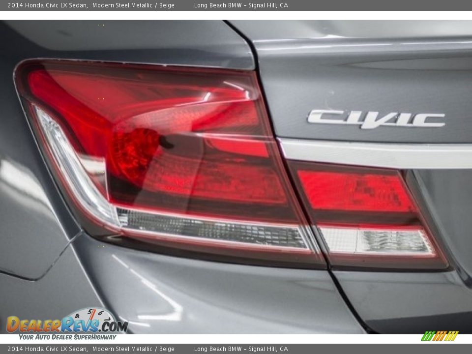 2014 Honda Civic LX Sedan Modern Steel Metallic / Beige Photo #8