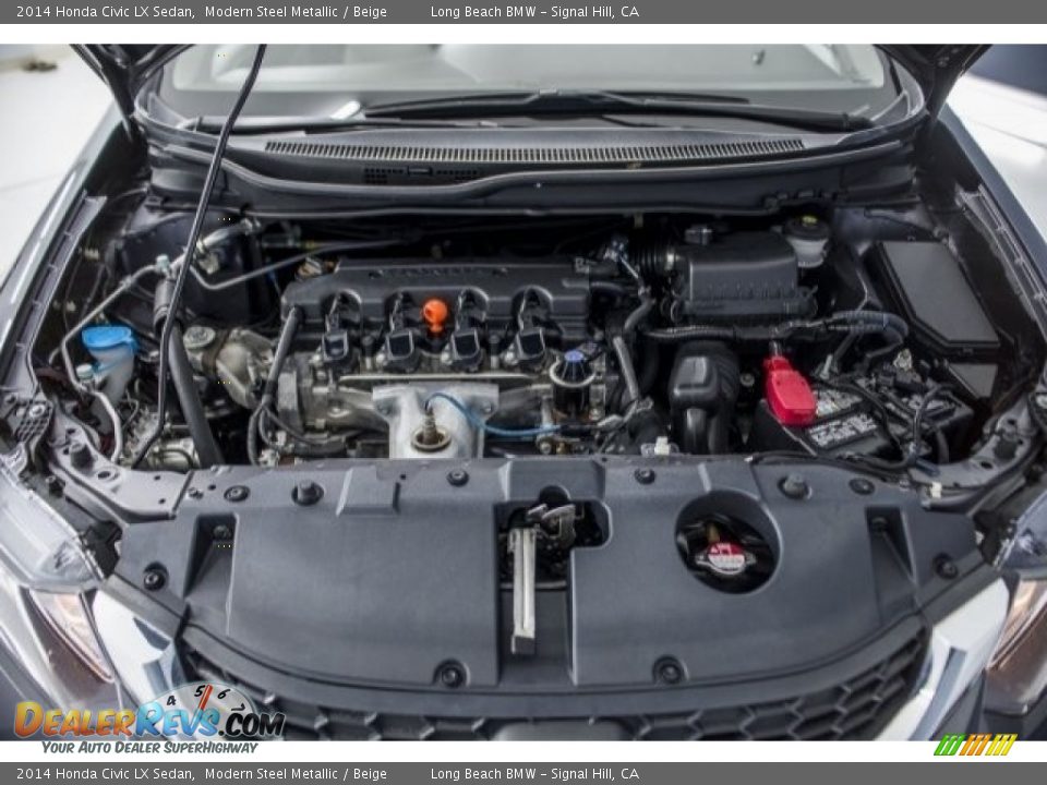 2014 Honda Civic LX Sedan Modern Steel Metallic / Beige Photo #9