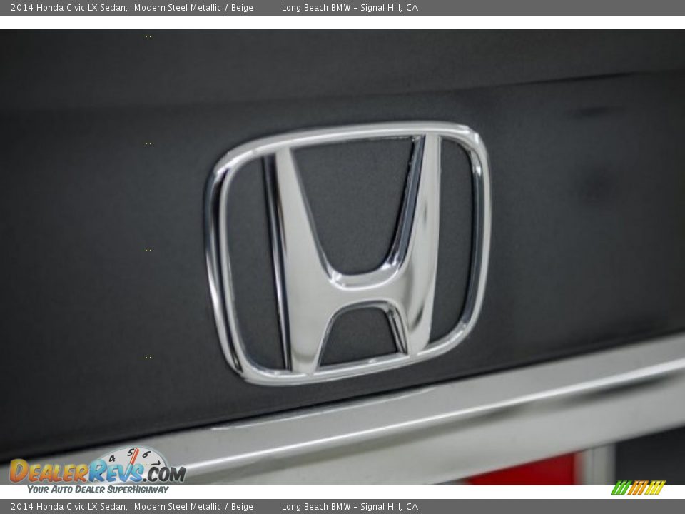 2014 Honda Civic LX Sedan Modern Steel Metallic / Beige Photo #14