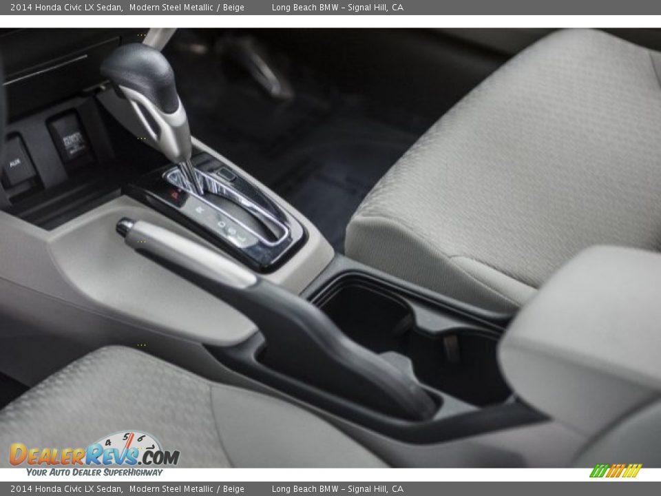2014 Honda Civic LX Sedan Modern Steel Metallic / Beige Photo #15
