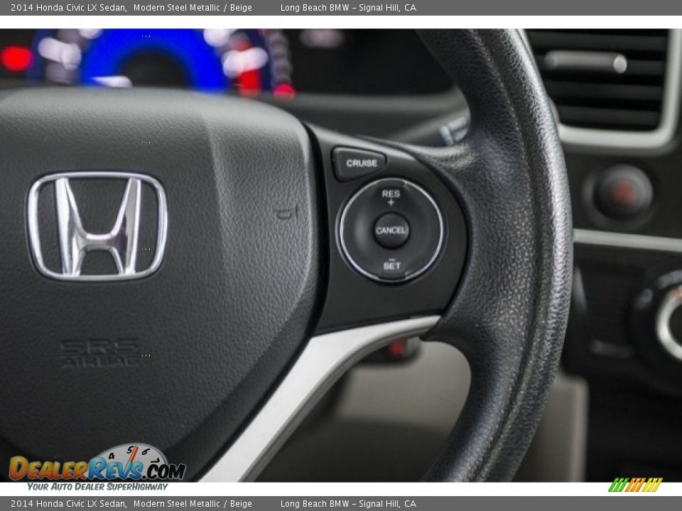 2014 Honda Civic LX Sedan Modern Steel Metallic / Beige Photo #19