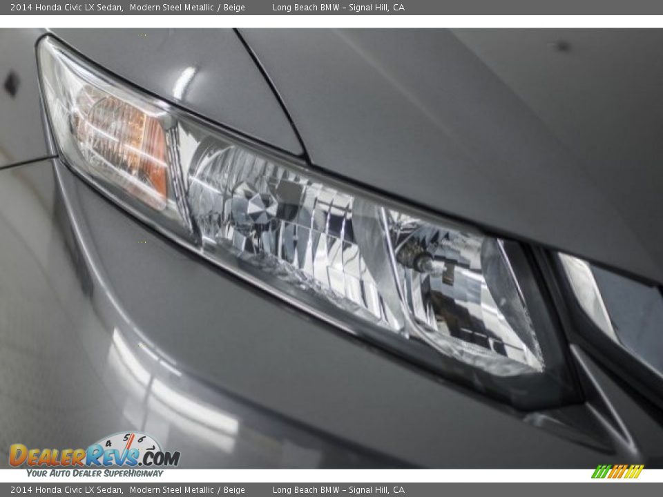 2014 Honda Civic LX Sedan Modern Steel Metallic / Beige Photo #25