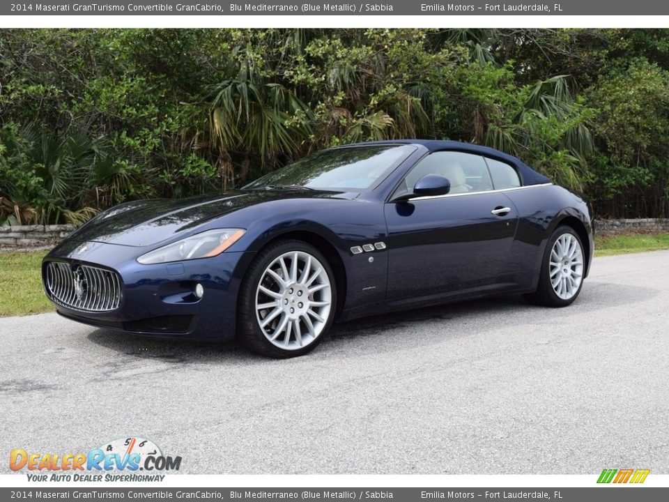 2014 Maserati GranTurismo Convertible GranCabrio Blu Mediterraneo (Blue Metallic) / Sabbia Photo #54