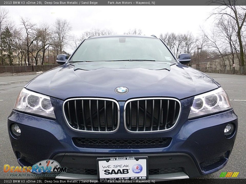 2013 BMW X3 xDrive 28i Deep Sea Blue Metallic / Sand Beige Photo #9