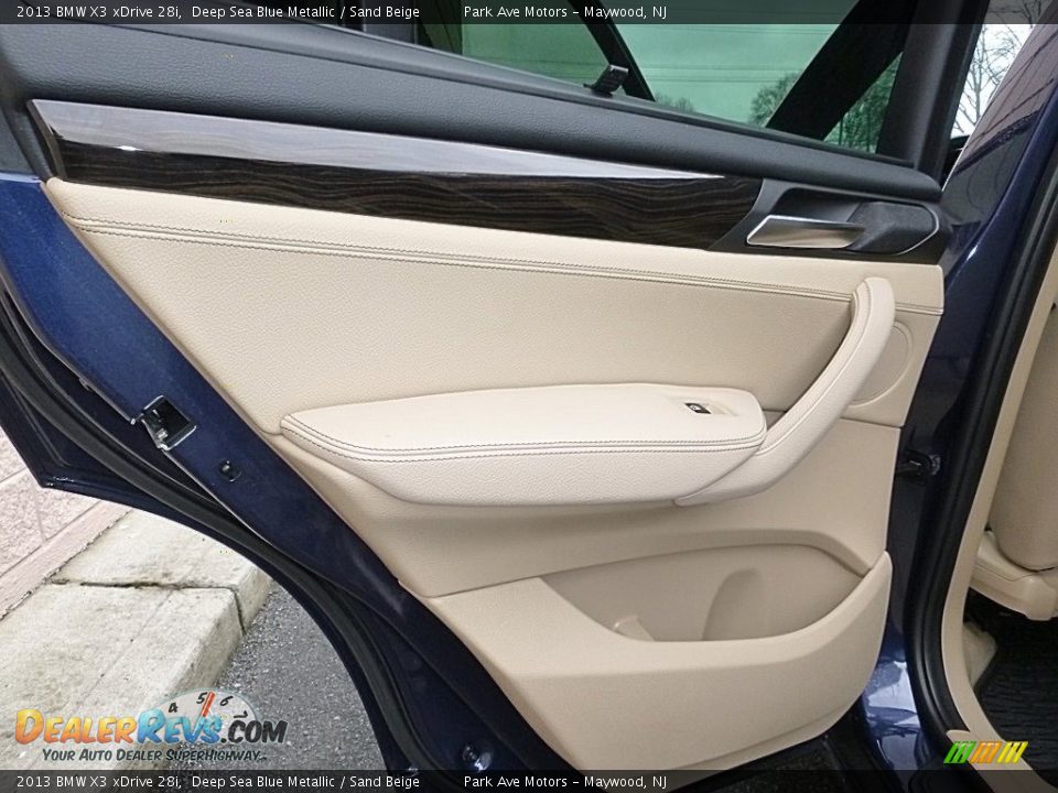 2013 BMW X3 xDrive 28i Deep Sea Blue Metallic / Sand Beige Photo #14