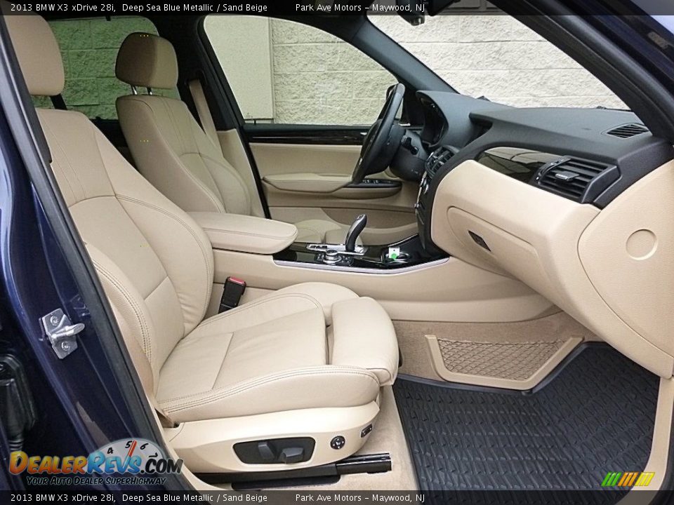 2013 BMW X3 xDrive 28i Deep Sea Blue Metallic / Sand Beige Photo #22