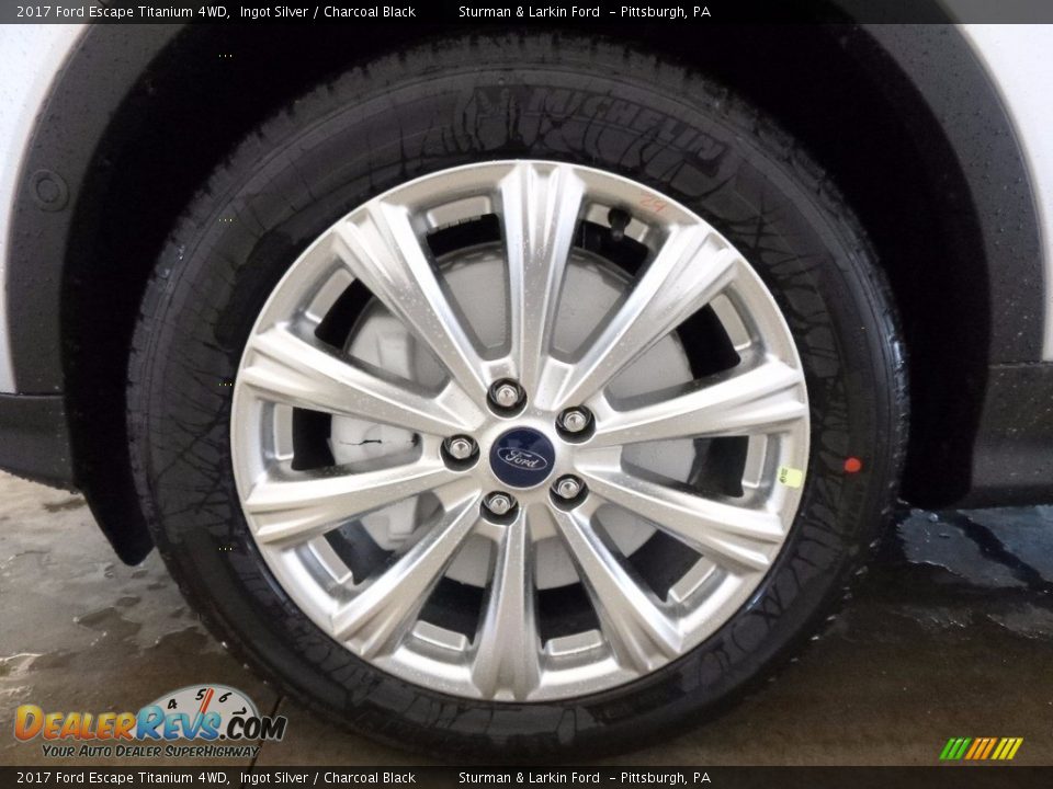 2017 Ford Escape Titanium 4WD Ingot Silver / Charcoal Black Photo #6