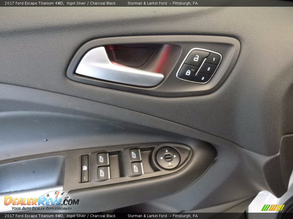 2017 Ford Escape Titanium 4WD Ingot Silver / Charcoal Black Photo #10