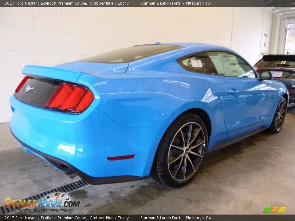 2017 Ford Mustang EcoBoost Premium Coupe Grabber Blue / Ebony Photo #2