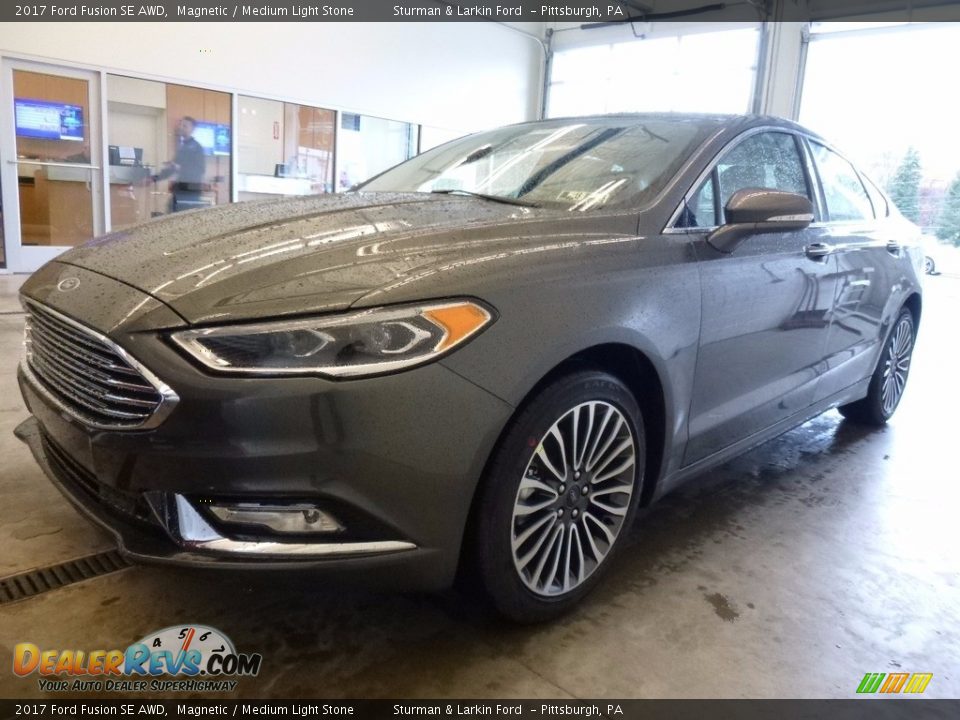 2017 Ford Fusion SE AWD Magnetic / Medium Light Stone Photo #5