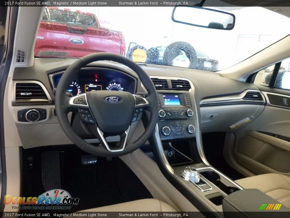 2017 Ford Fusion SE AWD Magnetic / Medium Light Stone Photo #9