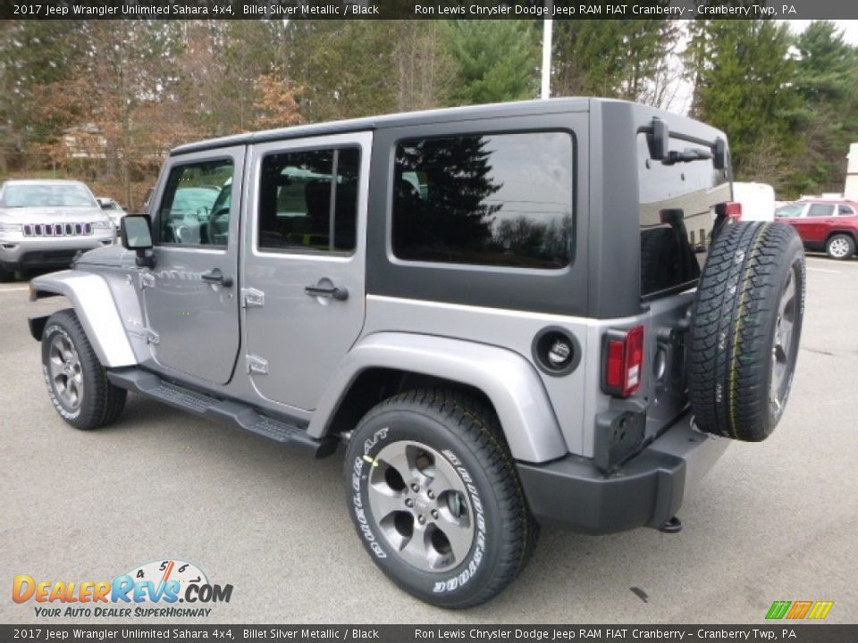 2017 Jeep Wrangler Unlimited Sahara 4x4 Billet Silver Metallic / Black Photo #3