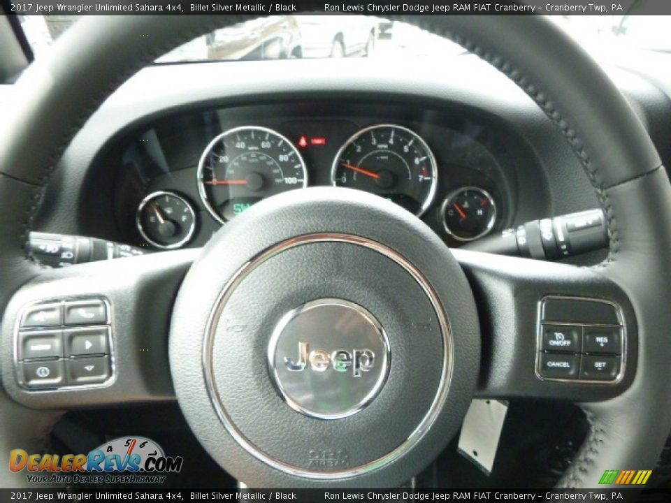 2017 Jeep Wrangler Unlimited Sahara 4x4 Billet Silver Metallic / Black Photo #19