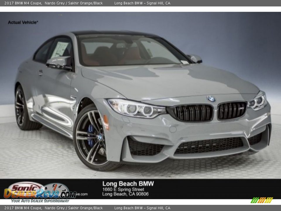 2017 BMW M4 Coupe Nardo Grey / Sakhir Orange/Black Photo #1