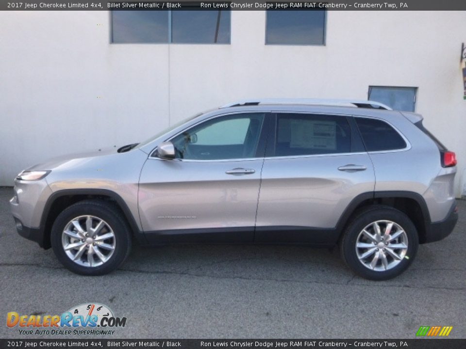 2017 Jeep Cherokee Limited 4x4 Billet Silver Metallic / Black Photo #3
